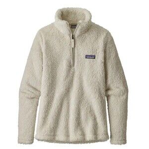Patagonia Los Gatos Sweater Womens XS White  1/4 Zip Fleece Pullover